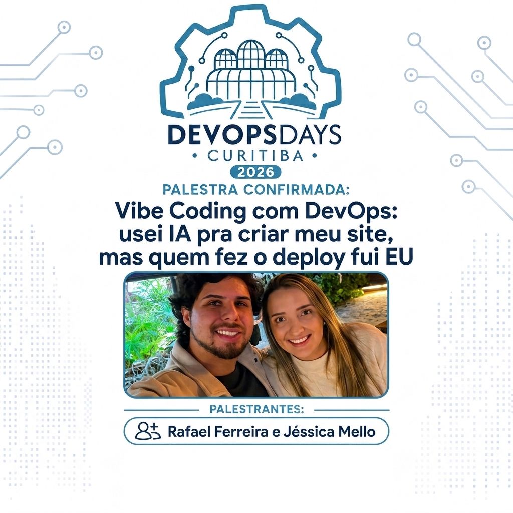 Palestra Vibe Coding com DevOps no palco do DevOpsDays Curitiba